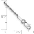 thumbnail image 2 of 14k White Gold 8 Inch 1.5mm Rope Chain Bracelet, 2 of 6