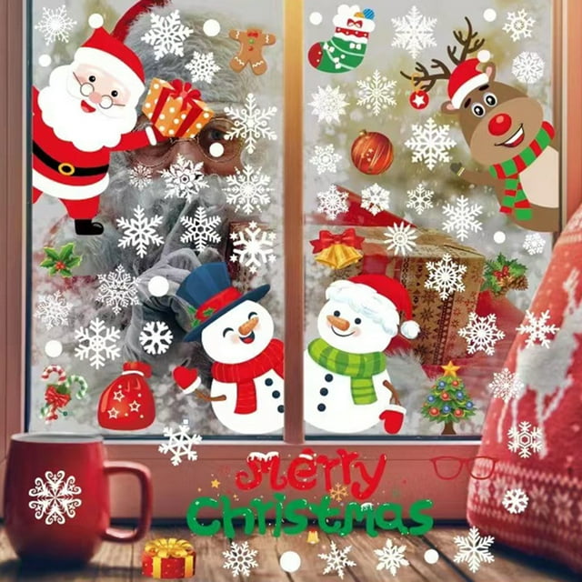 Travelwant Christmas Window Clings Christmas Window Stickers Christmas