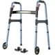 thumbnail image 1 of Andadores plegables HOMLAND para personas mayores con ruedas, ligeros, con ruedas, FSA/HSA, con altura ajustable y estructura de aluminio, color azul, 1 of 5