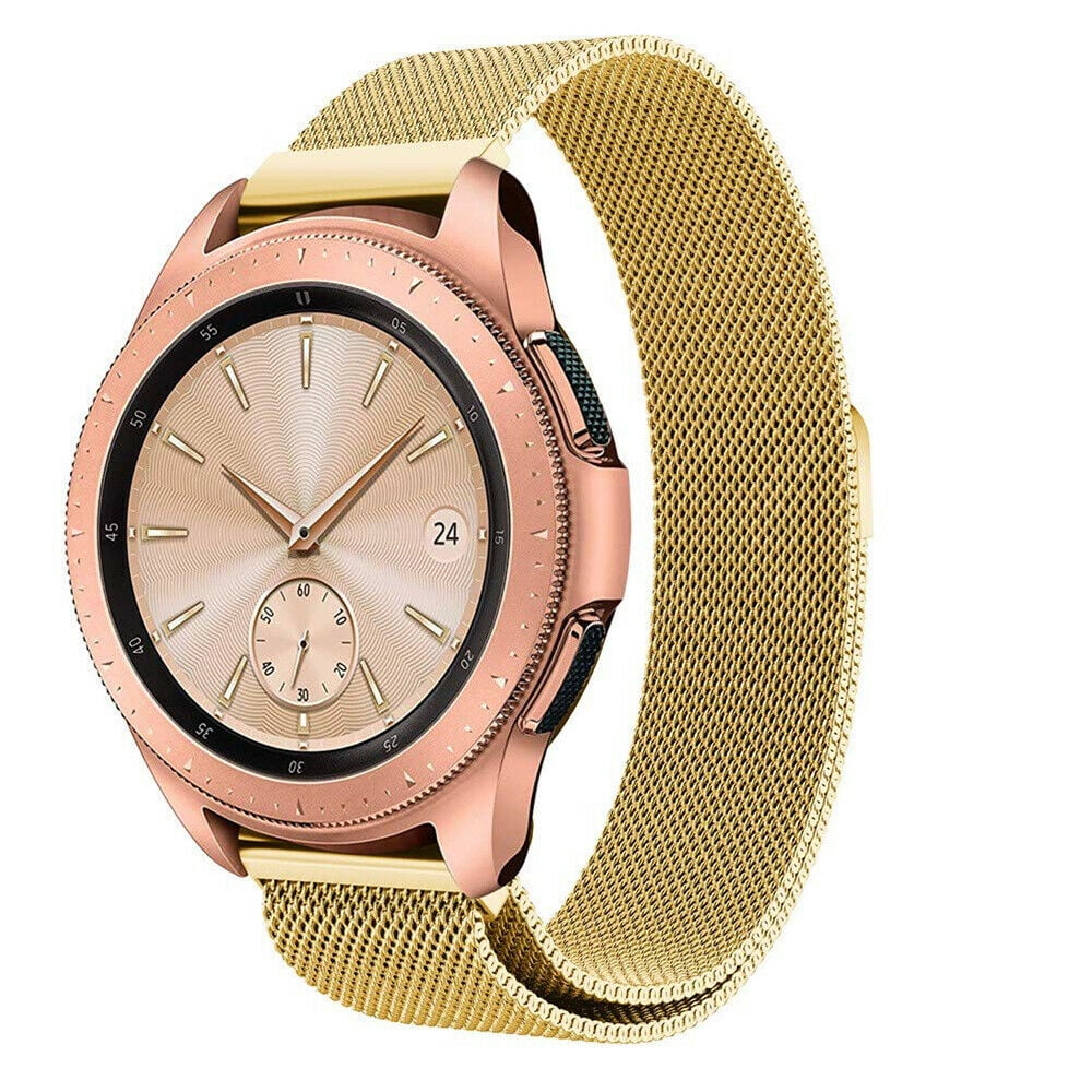 Fiewesey Band For Samsung Galaxy Watch 42mm Galaxy Watch 4 Active 2 40mm 44mm Gear S2 Classic Women mm Milanese Mesh Woven Stainless Steel Watchband Quick Release Strap Bracelet Gold Walmart Com