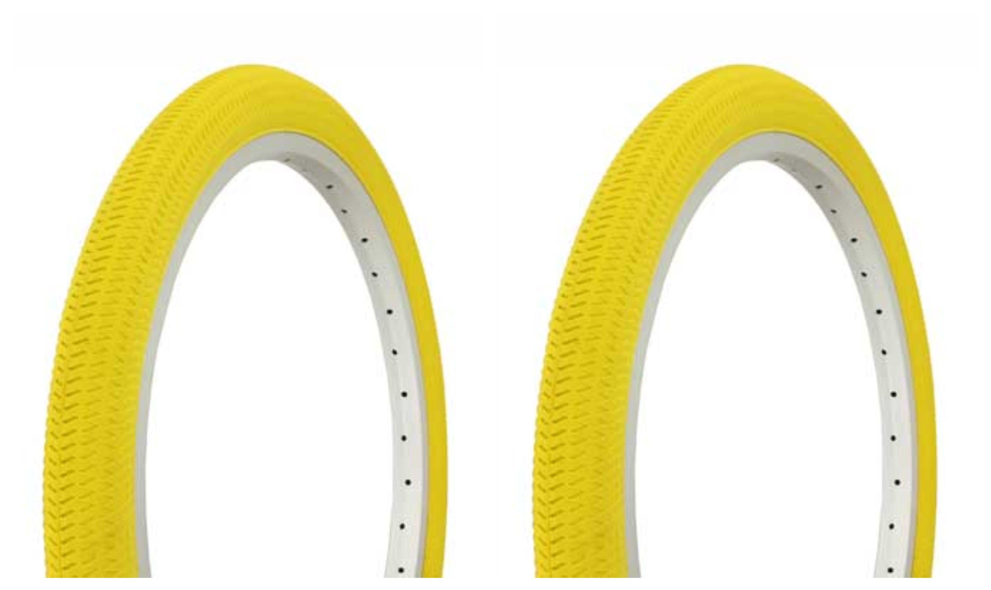 Tire set. 2 Tires. Two Tires Duro 20" x 1.95" Yellow/Yellow Side Wall