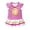 Hot Pink, variant on Girls T Shirts, Stripe Casual Flutter Sleeve Graphic Tees Summer Tops White Size 5T