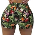 thumbnail image 2 of Lsque Watercolor Tropical Flowers Pattern High Waisted Biker Shorts for Women-Tummy Control Fitness Athletic Workout Running Yoga Gym Shorts,Moisture-Wicking-Large, 2 of 9