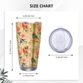 thumbnail image 4 of Easygdp Vintage Bird 20oz Stainless Steel Vacuum Insulated Double Wall Travel Tumbler, Durable Insulated Coffee Mug with Spillproof Lid-Straw Three-piece Set, 4 of 8