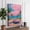 Rolled Canvas, variant on Pink Retro Car Print, Palm Springs Wall Art, Vaporwave Aesthetic Decor, Desert Road Trip Print, Surreal Sky Poster, Tropical Art