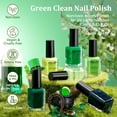 thumbnail image 6 of Gellen Nail Polish, Quick Air Dry 6 Colors Nail Lacquer Set Summer Emerald Green Trendy Nail Polish Kit for Nail Manicure DIY Art Home, No UV Light Needed, 0.33 oz Each Bottle, 6 of 11