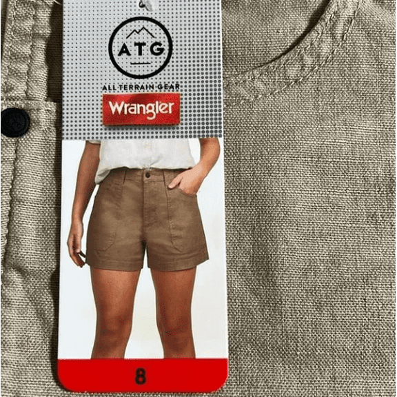 Wrangler Women's Rugged Canvas Shorts Brown - Size 8