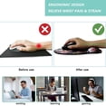 thumbnail image 2 of Mouse Pad with Wrist Support, Ergonomic Mouse Pad with Memory Foam Wrist Rest Cushion, Non-Slip Rubber Base Gaming Mice Pad for Home Office Computer Laptop, Flowers, 2 of 14