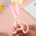 thumbnail image 5 of Luxcidy Small Scissors Safe Crafts Scissors Student Paper Cutting Scissors To Prevents Hand Pinching, for Indoor and Outdoor, Bathroom and Kitchen, 5 of 5