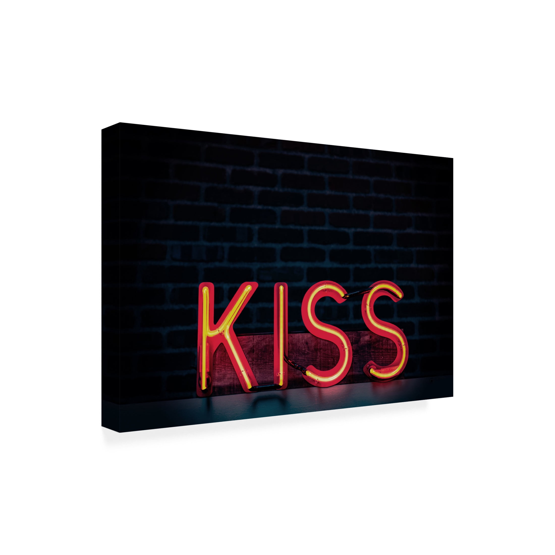 Trademark Fine Art Tim Mossholder Kiss In Neon Canvas Wall Art