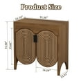 thumbnail image 3 of LEFHDA Buffet Cabinet, Sideboard Cabinet with Storage, Accent Storage Cabinet with Carved Arc Door Design for Kitchen Dining Room, 2 Doors Buffet Cabinet with Adjustable Shelves, 3 of 10