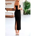 thumbnail image 2 of Vestido PRETTYGARDEN Strapless con Nudo Torcido Bodycon Maxi M Negro, 2 of 8