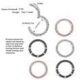 thumbnail image 3 of Minnieouse 10 piezas de anillo de nariz de acero inoxidable anticorrosivo de diamantes de imitación electrochapado elegante cuerpo Loop Ropa, zapatos y accesorios Miscelánea Color Acero 1.2x10mm Minnieouse AP012804-01, 3 of 6