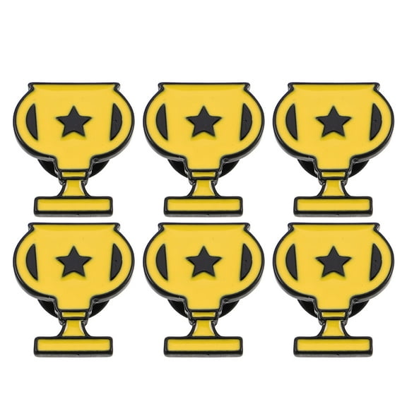 HOMEMAXS 6pcs Trophy Brooch Pins For Brooch Mens Shield Brooch And Sport Enamel Lapel Pins Ideal For Backpacks Hats And Suits
