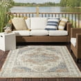 thumbnail image 4 of Nourison Essentials Indoor/Outdoor Beige Blue 4' x 6' Area Rug (4x6), 4 of 9
