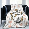 thumbnail image 7 of Cat Kitten Cartoon Throw Blanket, Fluffy Soft Cozy Blanket Flannel Plush Microfiber Couch Throw 50"x40", 7 of 7