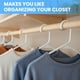 thumbnail image 5 of Organizador de armario blanco Plastic Hangers Simple Deluxe, paquete de 30 unidades, 5 of 7