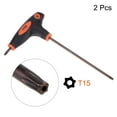 thumbnail image 3 of Unique Bargains T15 Anti Tamper Proof Torx Key T-Handle Dual End Wrench, S2 Steel 2 Pack, 3 of 5