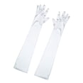 thumbnail image 1 of Unique Bargains Paires de Gants à Doigts Complets Extensibles pour Femmes, Longueur Opéra, 1 of 4