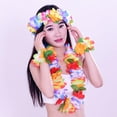 thumbnail image 3 of 1 Set Thickening Vibrant Color 80Pcs Flower Hawaiian Garland Hawaiian Flowers Necklace Headband Bracelets Lei Party Supplies, 3 of 7