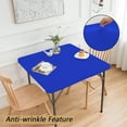thumbnail image 4 of Moocorvic Fitted Stretch Square Table Cloth Elastic Tablecloth Topper Cap for Dining Kitchen Home Party 34'',Blue, 4 of 7