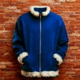 thumbnail image 5 of Zanarzt Boys Winter Coat Girls Polar Fleece Jacket Kids Full Zip Lightweight Fall Spring Coat Outerwear with Pockets Blue,4-5 Years, 5 of 6