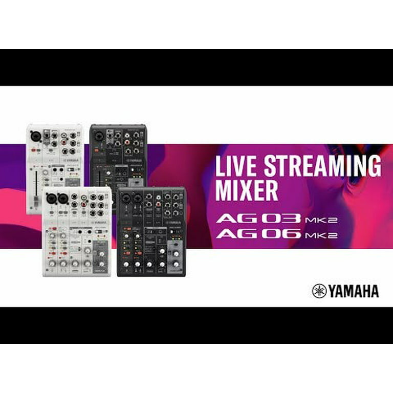 Yamaha AG03MK2 3-Channel Mixer/USB Interface for IOS/Mac/PC Black