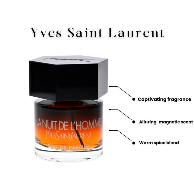 Yves Saint Laurent Men's La Nuit De LHomme EDP Spray 2 oz Fragrances  3614272648340 - Fragrances & Beauty, La Nuit De L'Homme - Jomashop