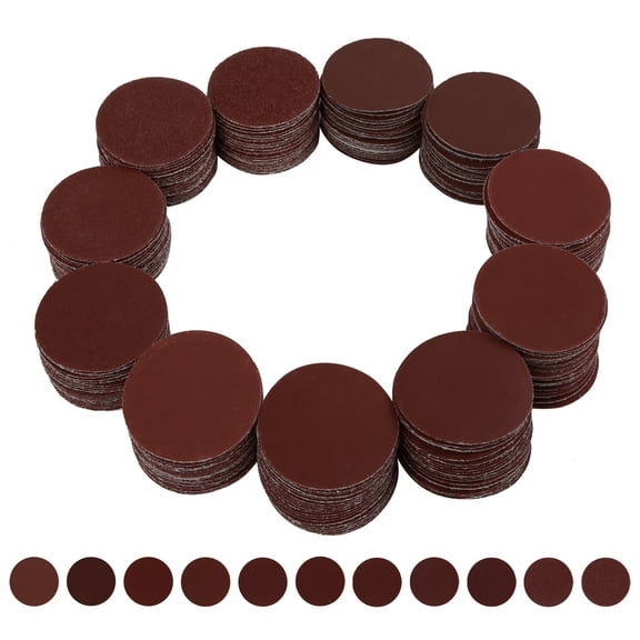 Unique Bargains 200 Piece 2" Hook and Loop Sanding Discs Pads 60 80 120 180 240 Grits