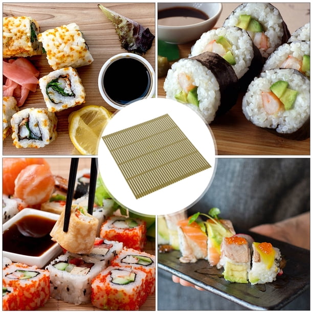 BESTYASH 4Ud Esteras Oliva Para Sushi En Casa Compactas Y Convenientes Para Preparar De Sushi