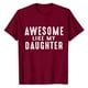 thumbnail image 4 of Camiseta divertida para papá - Camiseta con estampado sarcástico «Me gusta mi hija», cuello redondo de poliéster, ropa informal para todas las estaciones, tallas S-XXXXL, 4 of 4