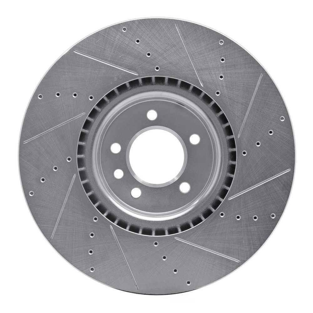 Dynamic Friction Company 631-11029R DFC Brake Rotor - Drilled And Slotted - Silver