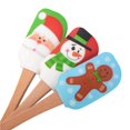thumbnail image 4 of thinsony 3Pcs Christmas Silicone Spatula Set with Wooden Handle Snowman Gingerbread Man and Santa Claus Pattern Spatulas, 4 of 5