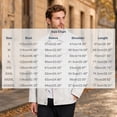 thumbnail image 3 of Fengqque Men's Long Sleeve Vintage Washed Denim Jacket, Lapel Collar Button Down Loose Fit Coat with Chest Pocket White XL, 3 of 5