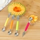 thumbnail image 2 of Advancent Nuevo cuchillo portátil 2 en 1 de acero inoxidable de doble cabeza para tallar frutas, sandía, helado, cuchara, cuchara, utensilio de Cocina y Comedor Rosa roja, 2 of 6
