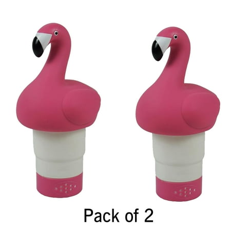 - Mainstays Swimming Pool Floating Flamingo Chlorinator (2-Pack)