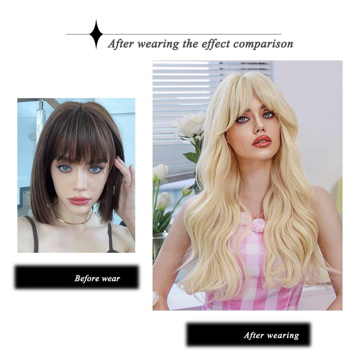 | Multiple Options | Cross-Border European and American Style Wig Long Curly Hair Female Bangs Big Wave Chemical Fiber Full-Head Wig Wig Wholesale