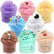 DIY Butter Slimes Fruit Kit Soft Stretchy and Non sticky Cloud Slime Making Set Scented Toy Party Favors for Kids Gift 70ML