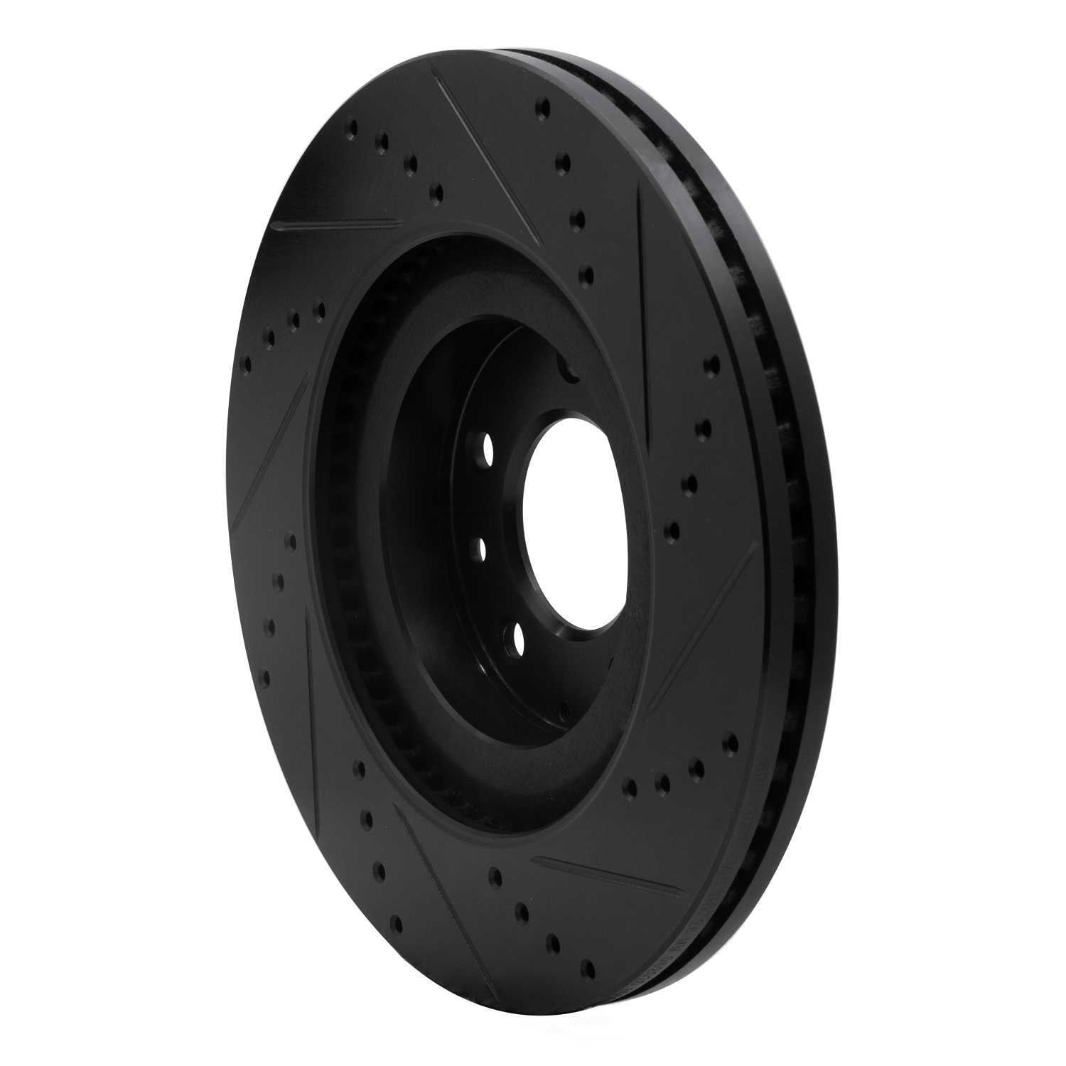 Dynamic Friction Company 633-80069L DFC Brake Rotor - Drilled And Slotted - Black