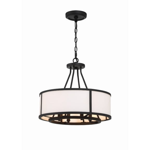 BRY-8004-BF Crystorama Lighting Bryant - 4 Light Chandelier In Modern Style-16.75 Inches Tall and 18 Inches Wide -Traditional Installation