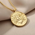 thumbnail image 2 of Myth Merit Heroine Medusa Gorgon Hecate Necklace,Golden Medal Medallion Coin Necklace for Women, 2 of 7