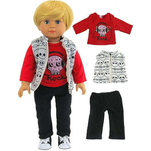 Skull Outfit for Boys For 18 Inch Dolls