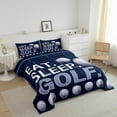 thumbnail image 3 of Erosebridal Golf Print Comforter Sets Full Size Teens, Sports Theme Comforters & Duvets, Reversible 3pcs, 3 of 7