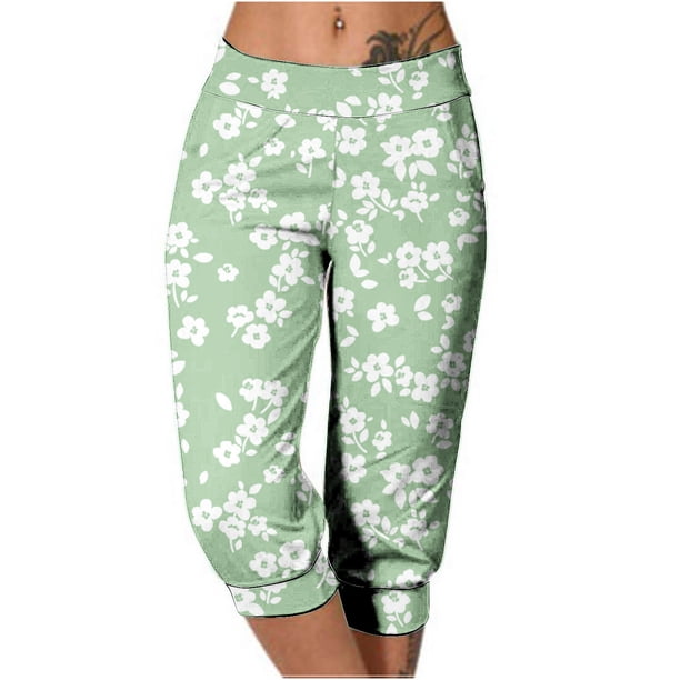 Pantalones Largos Sueltos Casuales de Mujer con Corbata Elástica en la Cintura Y Bolsillos para el Uso Diario