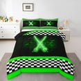 thumbnail image 2 of Erosebridal Ensembles de Couette Sport pour Ados Format Simple, Couettes et Duvets Sabre Laser, Décor à Carreaux de Course, Réversible 2 Pcs, 2 of 8