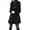 Black, variant on FUNING Women's Warm Double Breasted Wool Pea Coat Trench Coat Jacket with Hood