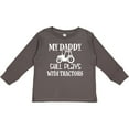 thumbnail image 3 of Inktastic Farmer My Daddy Still Plays with Tractors Boys or Girls Long Sleeve Toddler T-Shirt, 3 of 5
