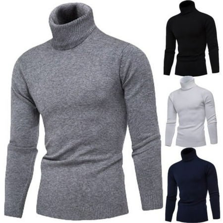 Mens Thermal Cotton Turtle Neck Skivvy Turtleneck Sweaters Stretch ...