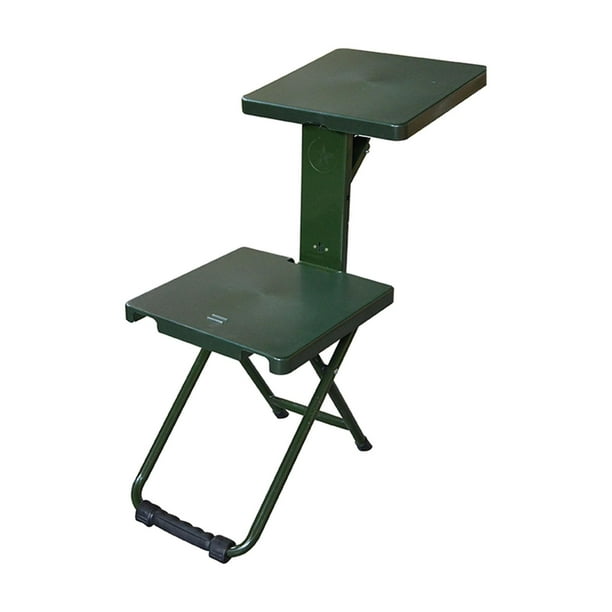 Silla plegable multifuncional con respaldo para aprender a escribir. Verde