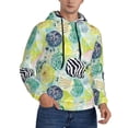 thumbnail image 2 of Honeii Shell Clam Pattern Mens Hoodies Men's Loose Sleeve Sweatshirt,Pullover Hooded Sweatshirt for Men,Essentials Hoodie-X-Large, 2 of 7